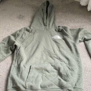 Green north face sweatshirt